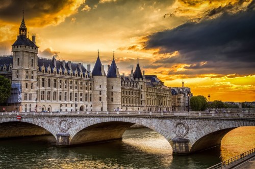 Concierge bridge in Paris, France